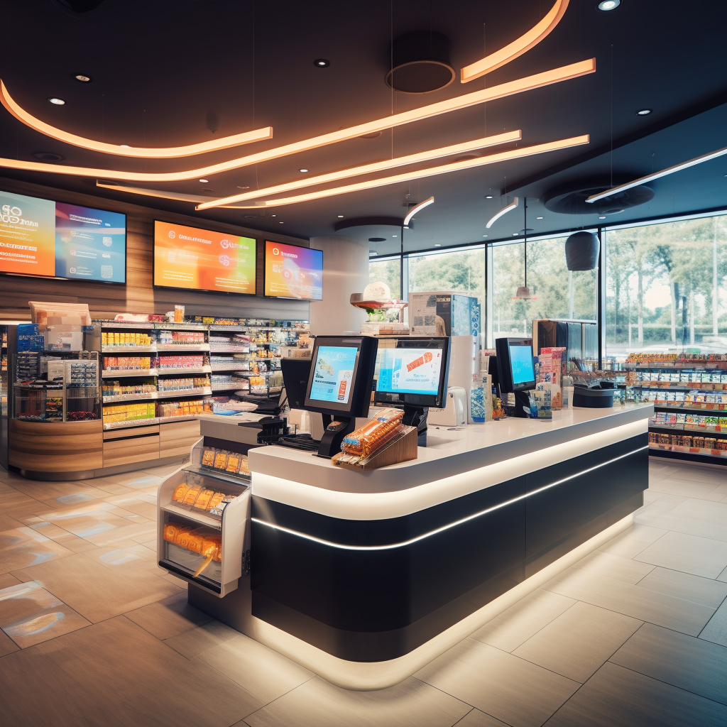 concept image of a modern innovative convenience store